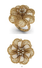 gold ring jewelry jewellery silver diamond printable jewel gem wedding rings 3d print model - Mito3D