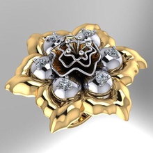 anel de ouro jóias prata diamante printable jóia o engajamento gem casamento sterling anéis 3d print model - Mito3D