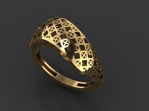 gold ring acessorios fashion 3d matrix jewellery designer golddesigner jewellerydesigner gem rhino simple fusion trend trending earing model set jewelry rings 3d print model - Mito3D