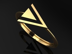 gold ring acessorios mode 3d matrix schmuck designer golddesigner jewellerydesigner juwel nashorn einfach on trend modell einstellen ringe 3d print model - Mito3D