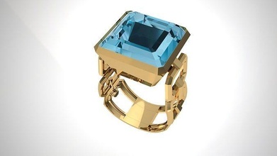 Gold Ring Diamant Juwel Schmuck Mode 3d print model - Mito3D