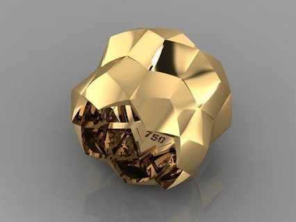 oro anillo imprimible joyería joya Boda compromiso anillos plata brillante diamante 3d print model - Mito3D