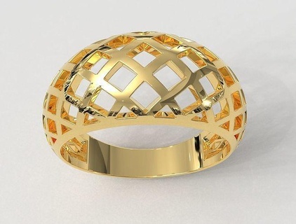 or bague anneaux bijoux paulorani branché mode classique moderne argent dentelle tissu bijou carré texture bombarder 3d print model - Mito3D