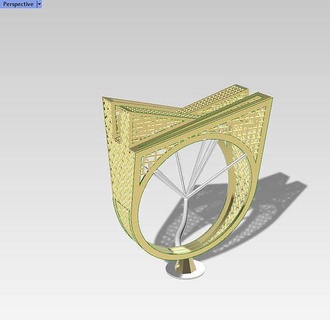 gold ring rings jewelry printable jewellery diamond 3d print model - Mito3D