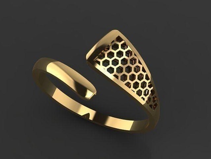 gold ring acessorios fashion 3d matrix jewellery designer golddesigner jewellerydesigner gem rhino simple fusion trend trending new model set jewelry rings 3d print model - Mito3D