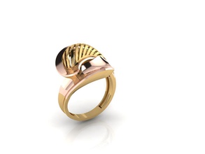 anel de ouro 012 jóias casamento o engajamento jóia prata engagem da forma diamante cad moda beleza noivado sterling gem printable rhino anéis 3d print model - Mito3D