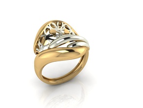 altın yüzük 013 takı sterling moda yazdırılabilir baskı güzellik elmas düğün nişan mücevher Gümüş solitaire yüzüğü giyim platin gem 3d print model - Mito3D