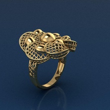 anello in oro 02 gioielli stampabile gioiello di fidanzamento matrimonio gemma moda diamanti d'oro argento engagem cad e bellezza collana con pendente rhino anelli 3d print model - Mito3D