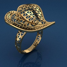 gold ring 03 schmuck engagement juwel hochzeit mode druckbar engagem diamant schönheit solitär cad nashorn ringe 3d print model - Mito3D