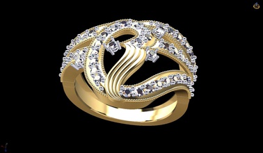 anel de ouro 158 jóias gem brilhantes printable diamante sterling prata moda beleza noivado vestuário solitaire ruby jóia o engajamento casamento cad engagem anéis 3d print model - Mito3D