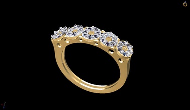 anel de ouro 163 jóias gem prata printable diamante luxo branco brilhantes o preto sterling moda beleza noivado safira vestuário ruby carro brillant diamant anéis 3d print model - Mito3D