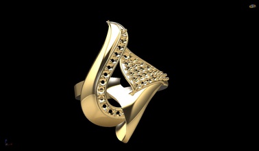 gold ring 175 schmuck druckbar mode engagem silber diamant engagement hochzeit cad schönheit saphir nokta modell noktamodel ringe 3d print model - Mito3D