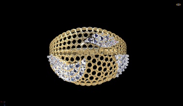 gold ring 181 schmuck druckbar silber engagem juwel diamant engagement hochzeit brillant cad mode schönheit smaragd ringe 3d print model - Mito3D