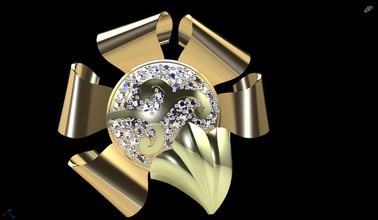 gold-ring 187 Schmuck gold Hochzeit bedruckbar ist Diamant-ring engagem ring diamond engagement genial sterling Mode-Schönheit Saphir ruby brillant diamant Juwel cad Ringe 3d print model - Mito3D
