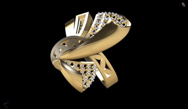 gold ring 194 schmuck druckbar juwel silber noktamodel brillant sterling diamant mode schönheit engagement hochzeit cad engagem ringe 3d print model - Mito3D