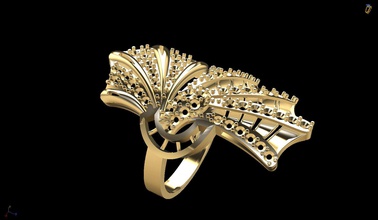 anello in oro 207 gioielli di lusso argento stampabile la sterlina gemma disco platino gioiello diamanti moda noktamodel dito lucente il design prototipazione art matrimonio anelli 3d print model - Mito3D
