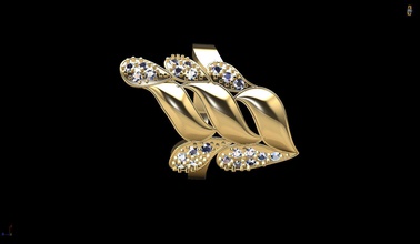 gold ring 209 jewelry gem silver printable diamond brilliant sterling fashion beauty engagement sapphire solitaire ruby white elegant noktamodel nokta model rings 3d print model - Mito3D
