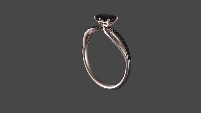or bague 30 mariage bijou bijoux diamant mode engagem gemme 3D print model - Mito3D