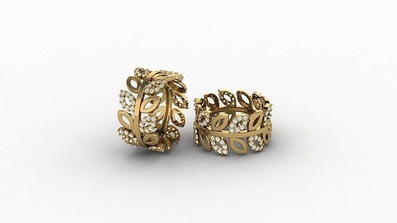 ouro anel 339 joalheria prata imprimível diamante jóias Casamento noivado esterlina moda platina jóia beleza prototipagem argolas 3d print model - Mito3D