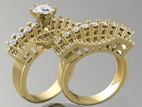 gold-ring 3d-Druck Modell Schmuck ring bedruckbar ist Mode-ring Platin engagem Bekleidung bracelate Ringe gold Silber engagement Juwel Mode-Schönheit cad Hochzeit Diamant-ring solitaire 3d print model - Mito3D