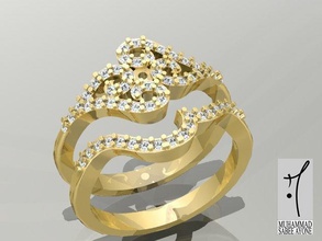 anel de ouro impressão 3d do modelo jóias casamento da forma printable prata platina gem prototipagem diamante brilhantes moda beleza noivado vestuário o engajamento jóia solitair anéis 3d print model - Mito3D