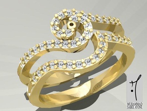 anello in oro stampa 3d modello gioielli matrimonio di fidanzamento argento gemma gioiello stampabile diamanti moda d'oro brillante e bellezza ruby diamante engagem solitair anelli 3d print model - Mito3D