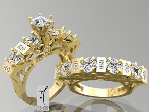 altın 3d yazıcı modeli yüzük takı ashion yazdırılabilir platin Gümüş gem elmas parmak parlak moda güzellik nişan yüzüğü düğün mücevher sürücü 3d print model - Mito3D