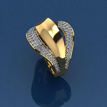 bague en or 3d modèle d'impression bijoux de l'anneau d'argent le diamant imprimable joyau l'engagement mariage gem anneau mode engagem fiançailles beauté cad rhino solitaire les anneaux 3d print model - Mito3D