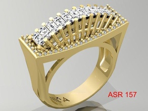 anel de ouro impressão 3d do modelo jóias printable platina dedo da forma diamante prata gem moda beleza diamant safira ruby droplight brillant sterling vestuário anéis 3d print model - Mito3D