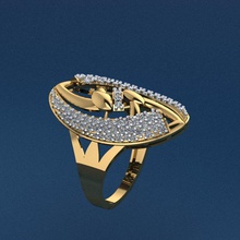 bague en or 3d modèle d'impression bijoux de l'anneau mariage l'amour imprimable diamant anneau mode la livre sterling joyau blanc l'engagement beauté l'impression le prototypage luxe saint-valentin d'argent les anneaux 3d print model - Mito3D