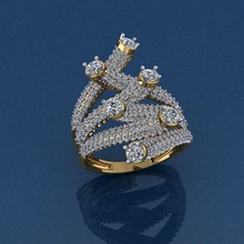 gold-ring 3d-Druck Modell Schmuck gold ring noktamodel Silber diamond bedruckbar ist Juwel engagement Hochzeit gem Diamant-ring engagem sterling Mode-ring cad Mode-Schönheit Ringe 3d print model - Mito3D