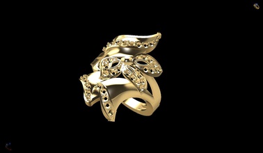 anillos de oro la impresión 3d modelo joyería anillo moda imprimible engagem el diamante compromiso boda y belleza brillante cad los diamant vintag 3d print model - Mito3D