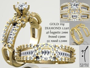 bague en or 3d modèle d'impression bijoux de l'anneau la livre sterling imprimable l'engagement joyau le platine mariage d'argent gem doigt anneau mode diamant brillant beauté saphir les anneaux 3d print model - Mito3D