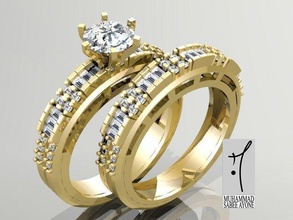 anello in oro stampa 3d modello gioielli di fidanzamento stampabile moda diamanti gioiello gemma argento d'oro brillante e bellezza anelli nokta la sterlina solitaire brillant 3d print model - Mito3D