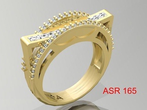bague en or 3d modèle d'impression bijoux de l'anneau anneau mode imprimable le platine doigt gem d'argent diamant la livre sterling brillant beauté fiançailles bracelet ruby l'habillement les anneaux 3d print model - Mito3D