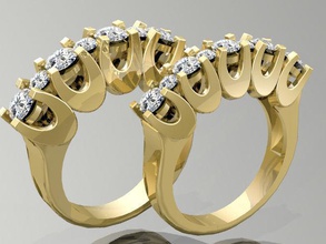 gold-ring 3d-Druck Modell Schmuck ring Mode-ring bedruckbar ist Platin Silber gem Diamant-ring prototyping genial gold Mode-Schönheit engagement Hochzeit Juwel diamond solitaire Ringe 3d print model - Mito3D