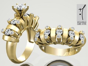 bague en or 3d modèle d'impression bijoux de l'anneau imprimable mariage engagem le platine la mode les anneaux cad diamant beauté d'argent fiançailles rhino l'engagement anneau 3d print model - Mito3D