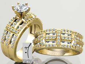altın 3d yazıcı modeli yüzük takı moda yazdırılabilir engagem platin elmas beyaz düğün nişan mücevher Gümüş güzellik parlak cad sterling yüzüğü 3d print model - Mito3D