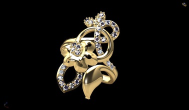 anel de ouro impressão 3d do modelo jóias da forma printable engagem prata o engajamento casamento cad esmeralda moda beleza diamante rhino brilhantes anéis noivado diamant 3d print model - Mito3D