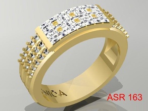 gold ring 3d drucken modell schmuck druckbar kleidung platin silber juwel diamant mode schönheit engagement sterling ringe cad hochzeit engagem solitär 3d print model - Mito3D