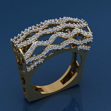 gold ring 3d drucken modell schmuck juwel druckbar silber mode diamant hochzeit platin luxus finger nokta brillant schönheit kleidung saphir rubin ringe 3d print model - Mito3D