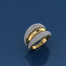 gold ring 3d print model jewelry wedding gem engagement jewel jewellery printable diamond silver engagem fashion beauty rhino cad vintag rings 3d print model - Mito3D
