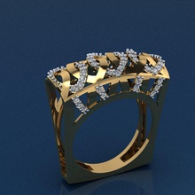 gold ring-Druck 3d Modell 3d-Druck Schmuck Silber ring diamond bedruckbar ist Juwel engagement gem Hochzeit Mode-ring Mode-Schönheit gold-ring Diamant-ring engagem solitaire Ringe 3d print model - Mito3D