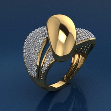 oro squillare 3d stampa modello gioielleria argento diamante stampabile moda gioiello fidanzamento nozze gemma brillante bellezza platino noktamodel anelli 3d print model - Mito3D