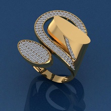 anel de ouro impressão 3d do modelo jóias casamento prata printable amor diamante da forma sterling platina noktamodel moda beleza gem brilhantes anéis diamant safira brillant 3d print model - Mito3D