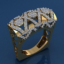 anel de ouro impressão 3d do modelo jóias sterling printable prata jóia o engajamento casamento diamante colar moda beleza imprimir pulseira gem engagem cad noivado anéis 3d print model - Mito3D