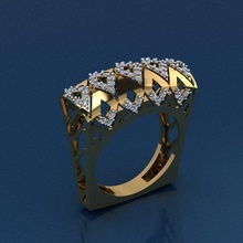 anillos de oro la impresión 3d modelo joyería imprimible moda el platino plata gem brillante anillo diamante sterling y belleza compromiso joya boda cad engagem solitair los 3d print model - Mito3D