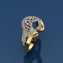 gold ring 3d print model jewelry diamond silver jewellery printable jewel engagement gem wedding fashion engagem beauty rhino cad rings 3d print model - Mito3D