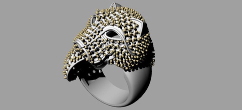 anello in oro stampa 3d modello di gioielli stampabile disco platino d'oro dito diamanti gemma argento moda e bellezza zaffiro abbigliamento ruby fidanzamento animale animali tigre leone anelli 3d print model - Mito3D