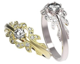 anello in oro con diamante gioielli i diamanti rubini zaffiri smeraldi di fidanzamento matrimonio anelli nozze 3d print model - Mito3D